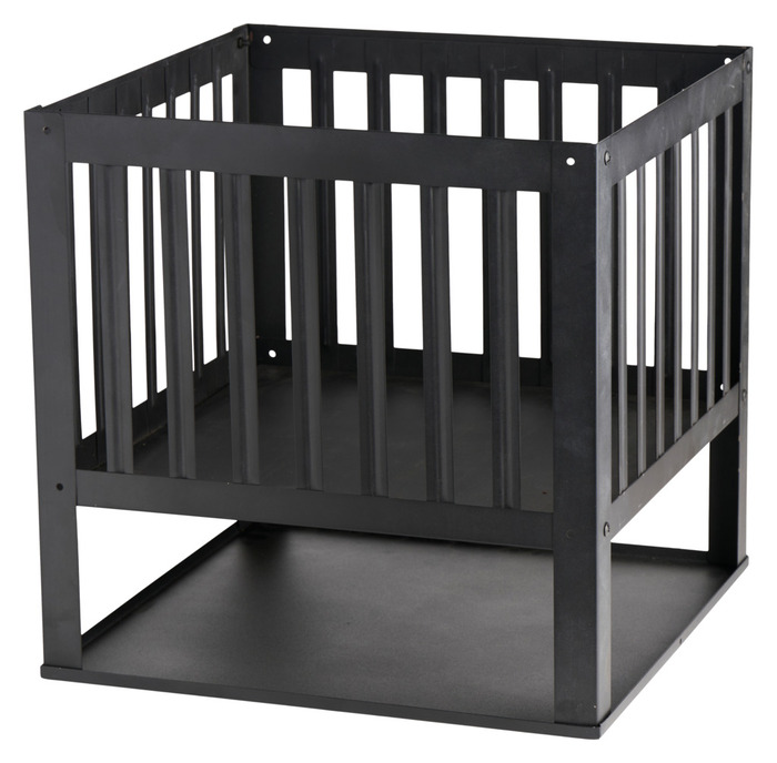 Eldstad 40 x 40 x 40 cm Svart Dangrill
